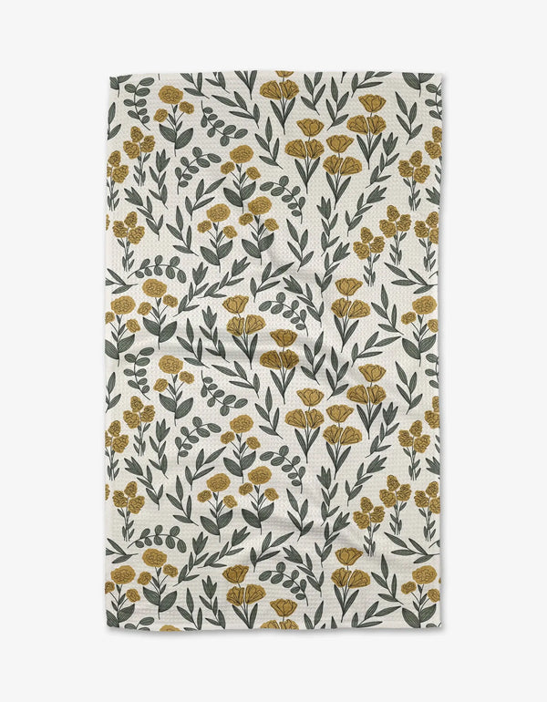 Charlotte Geometry Yellow Tea Towel