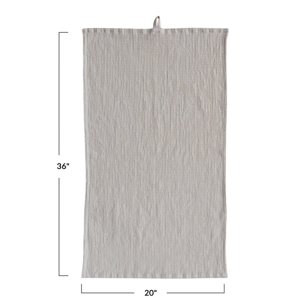 Oversized Woven Linen & Cotton Waffle Tea Towel
