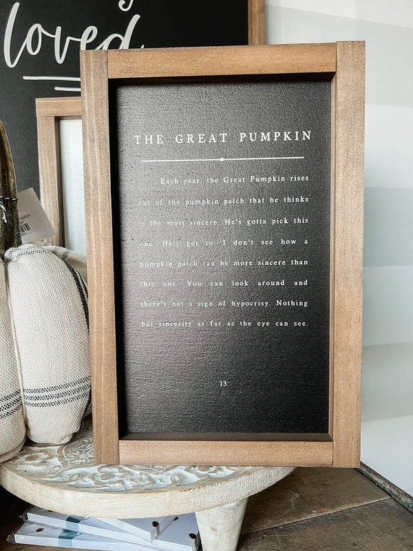 The Great Pumpkin - Charlie Brown