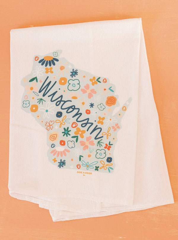 Wisconsin Floral Flour Sack Towel
