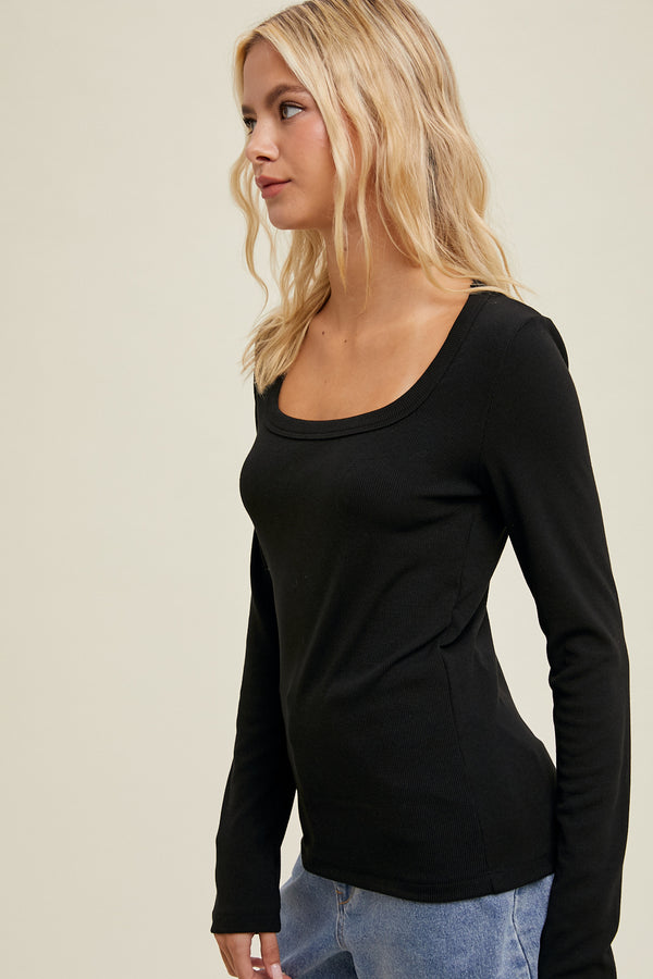 Sabrina Ribbed Long Sleeve