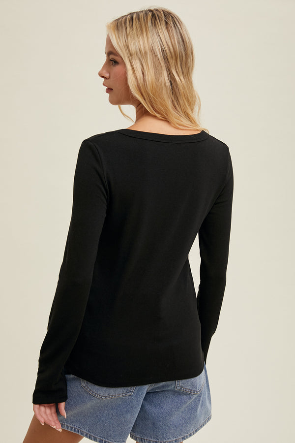 Sabrina Ribbed Long Sleeve