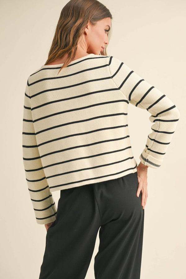 Freya Striped Cardigan