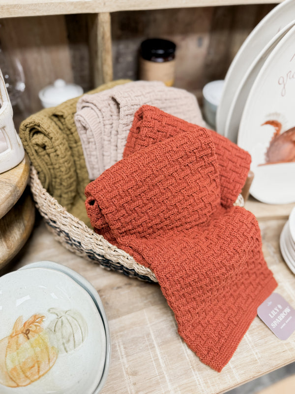 Cotton Knit Tea Towel
