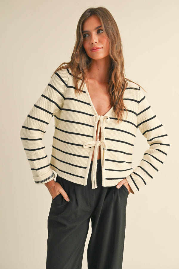 Freya Striped Cardigan