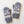 Load image into Gallery viewer, Gray &amp; Cream Patterned Mittens
