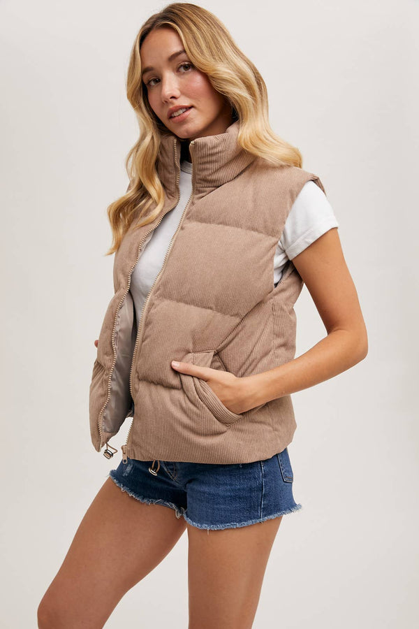 Nola Corduroy Puffer Vest