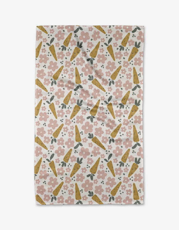 Carrot Patch Geometry Tea Towel