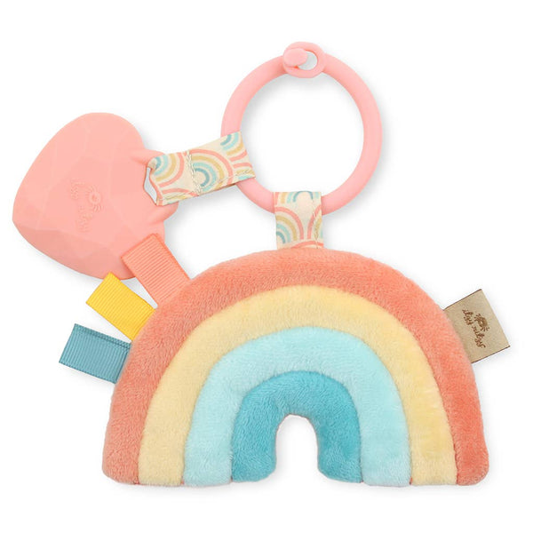 Itzy Pal Plush + Teether: Rainbow