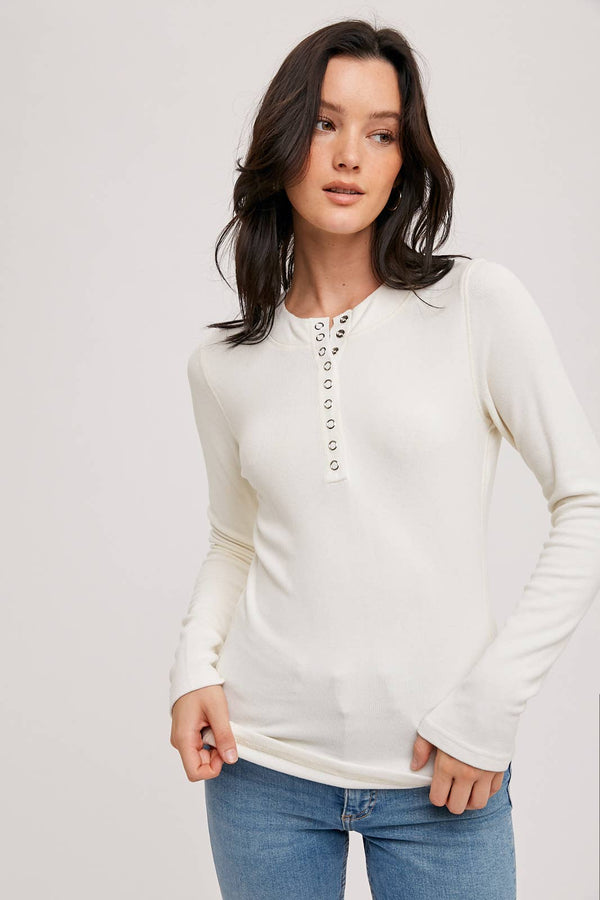 Rose Henley Top