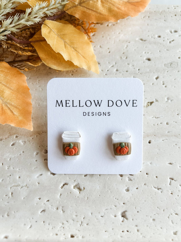 Pumpkin Spice Latte Studs