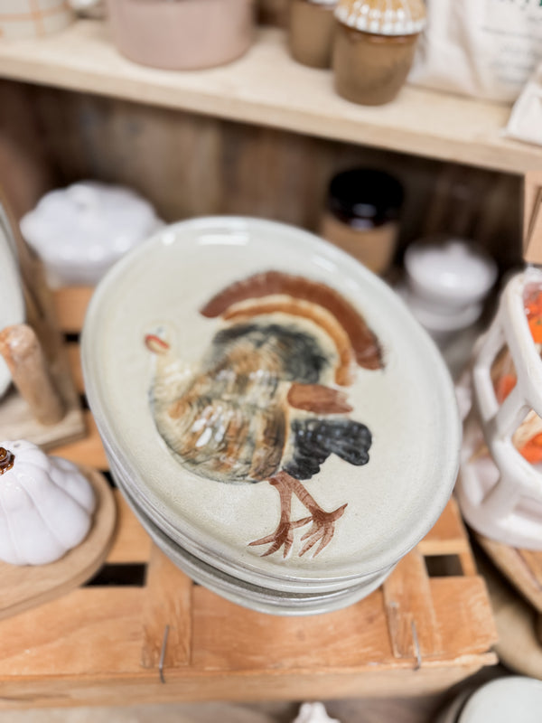 Woodland Harvest Stoneware Platter