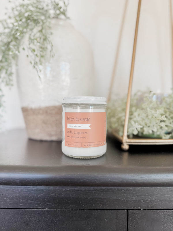 Blush and Suede Candle