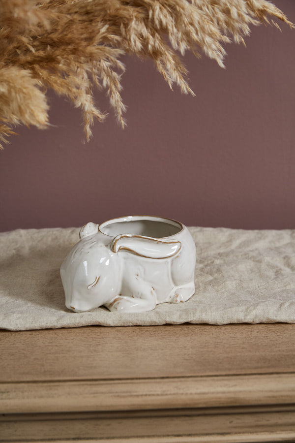 Nestled Bunny Pot