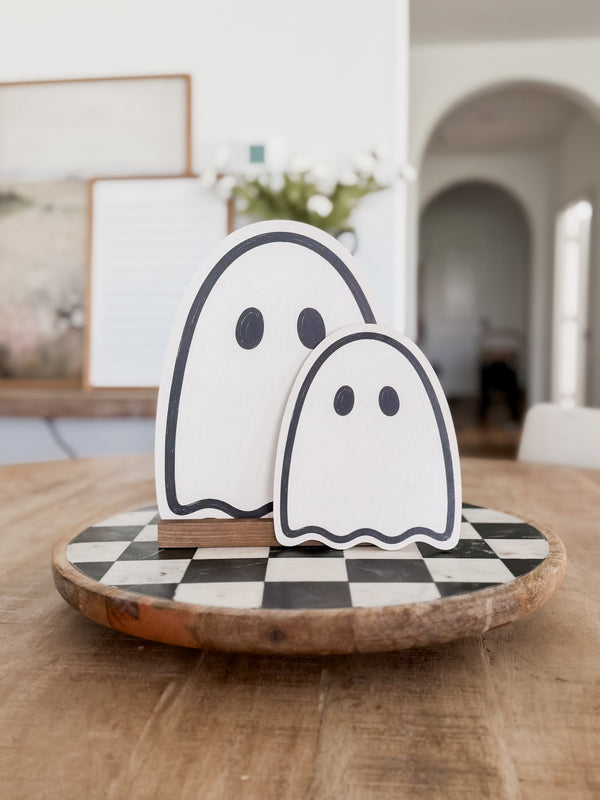 Wood Ghost Shelf Sitter