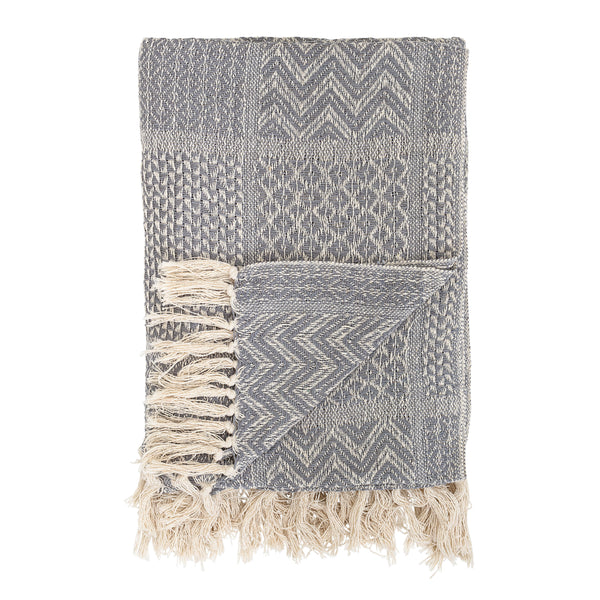Recycled Cotton Grey Throw
