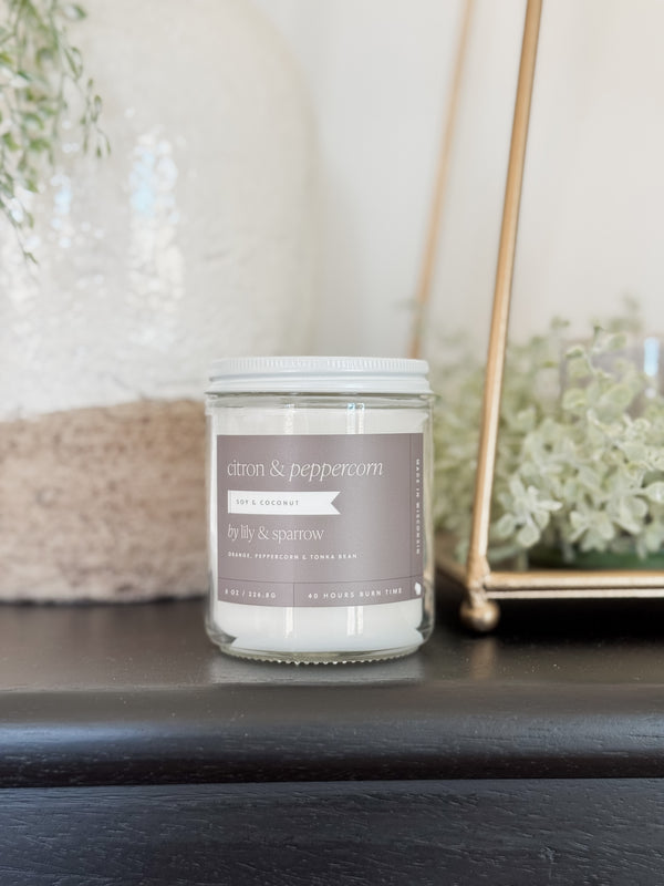 Citron and Peppercorn Candle