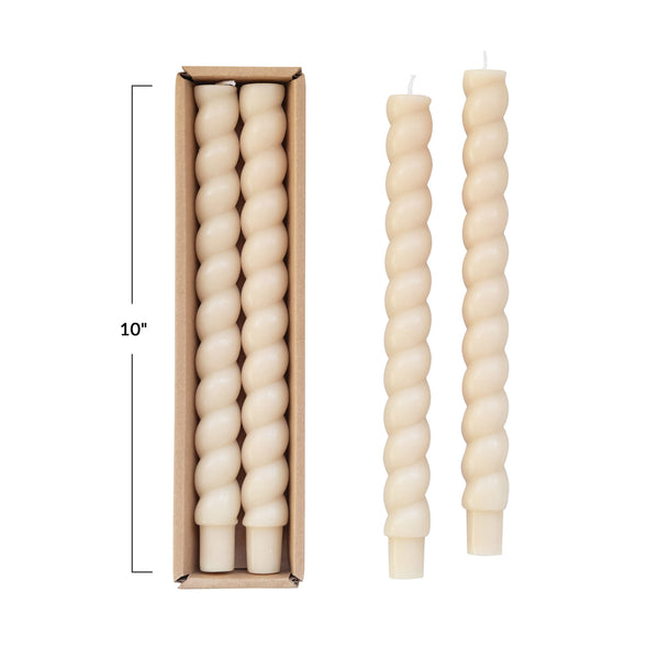 Twisted Taper Candles, Set of 2