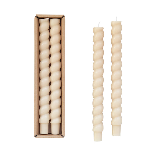 Twisted Taper Candles, Set of 2