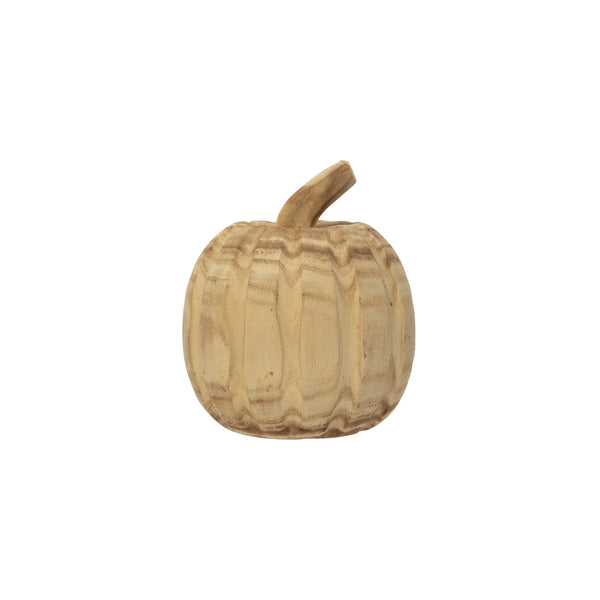 Handcarved Wood Pumpkin