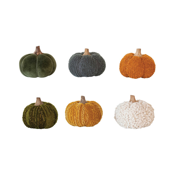 Bouclé & Velvet Pumpkin