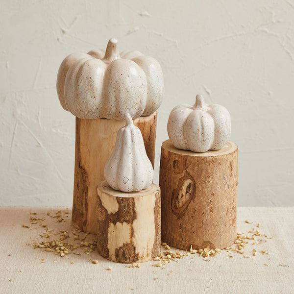 Stoneware Pumpkin, Two Styles