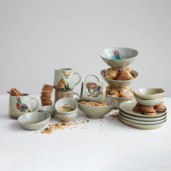 Woodland Harvest Stoneware Platter