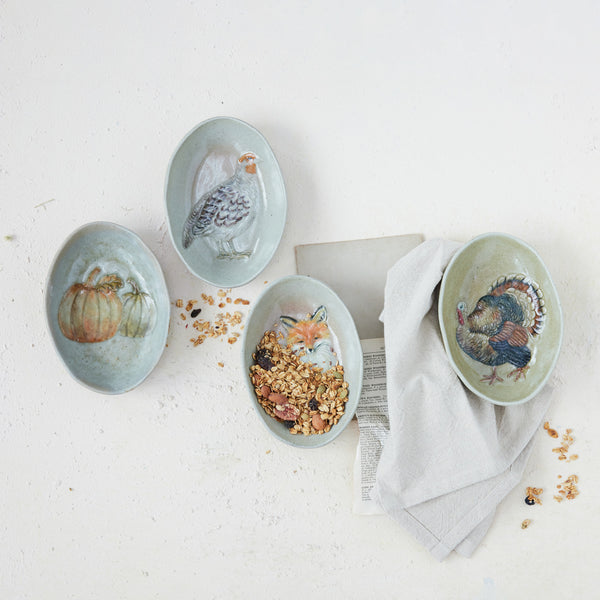 Woodland Harvest Stoneware Dish