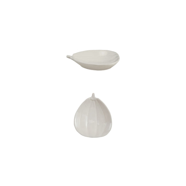 White Stoneware Mini Pumpkin