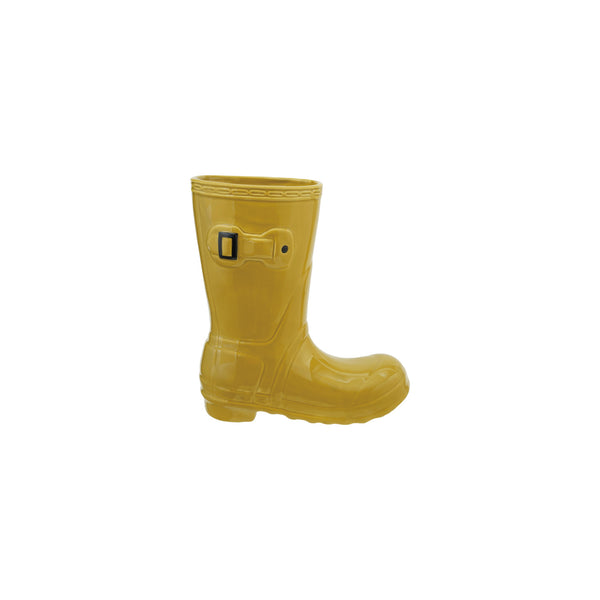Yellow Rain Boot Vase