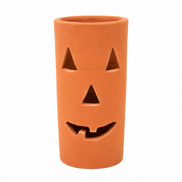 Tall Terracotta Jack-O-Lantern
