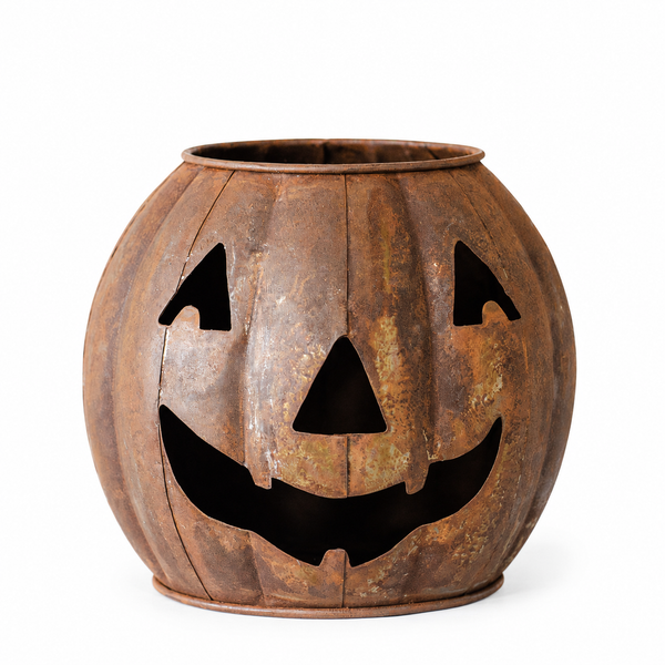Rustic Jack O'Lantern Candle Holder
