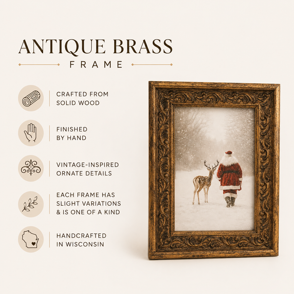 For To Us A Child | Antique Gold Frame Wall Art