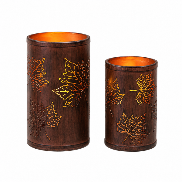 Brown Leaf Lantern, Two Sizes
