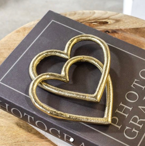 Interlocking Gold Hearts
