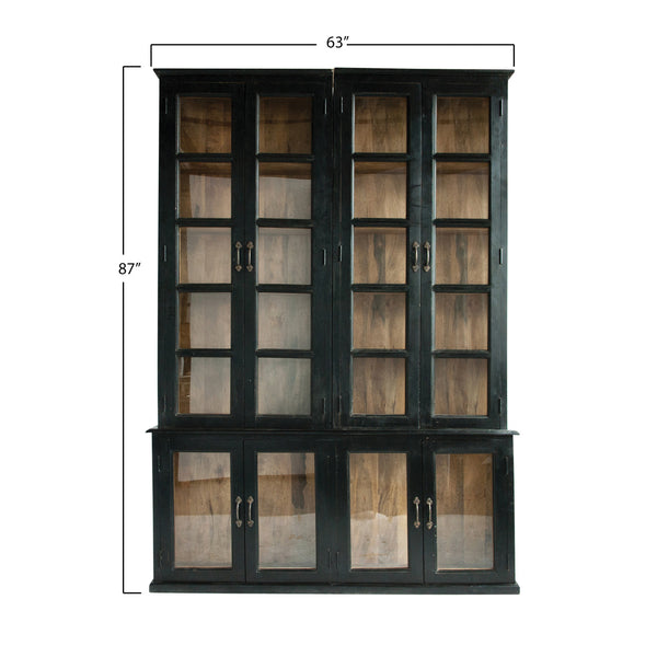 Black Two-Piece Hutch