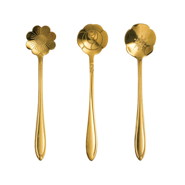 Flower Shaped Spoons, Set of 3