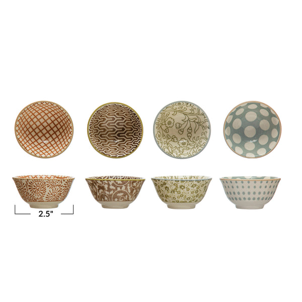 Stoneware Pattern Pinch Pot