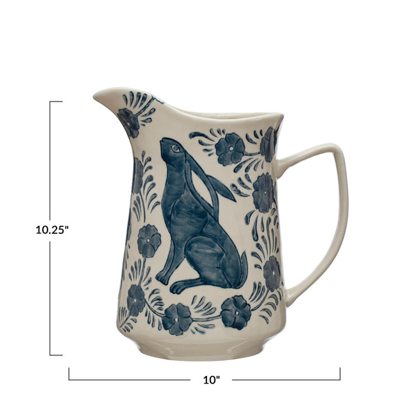 Rabbit & Flower Pitcher