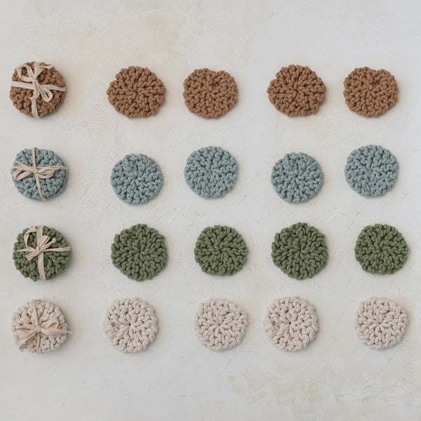 Round Cotton Crocheted Coasters