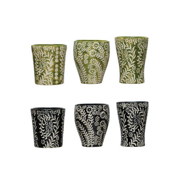 Botanical Stoneware Cup, 6 Styles