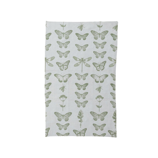 Insects & Flowers Microfiber Tea Towel