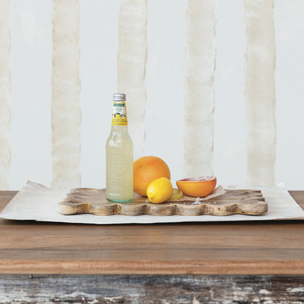 Scalloped Wood Tray