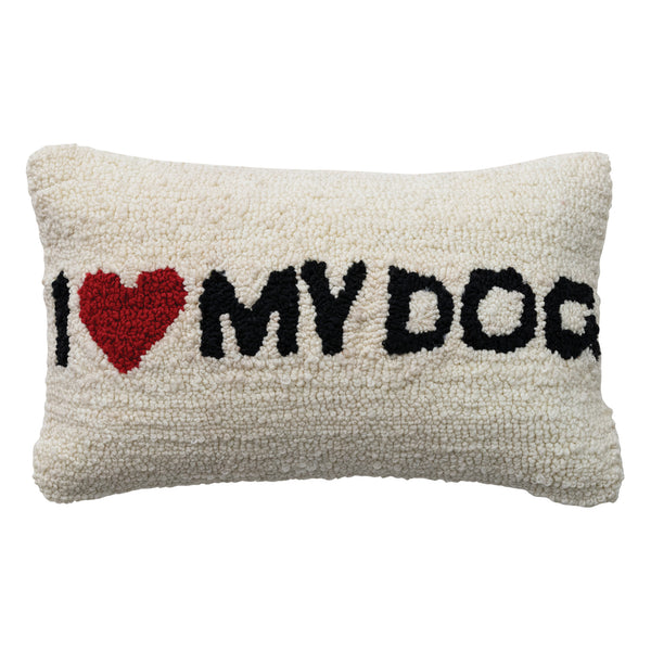 I Love My Dog Pillow
