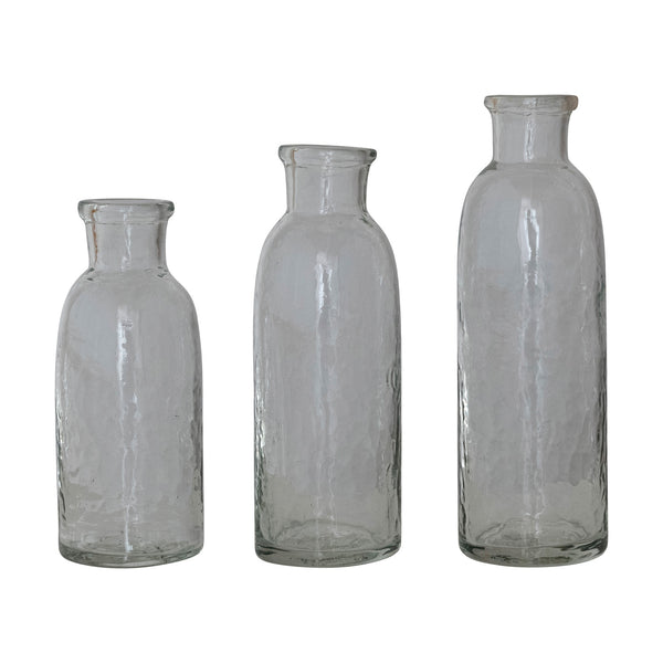 Hand-Blown Glass Bottle Vase