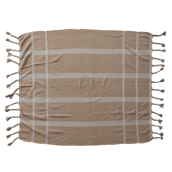 Beige & Natural Woven Throw