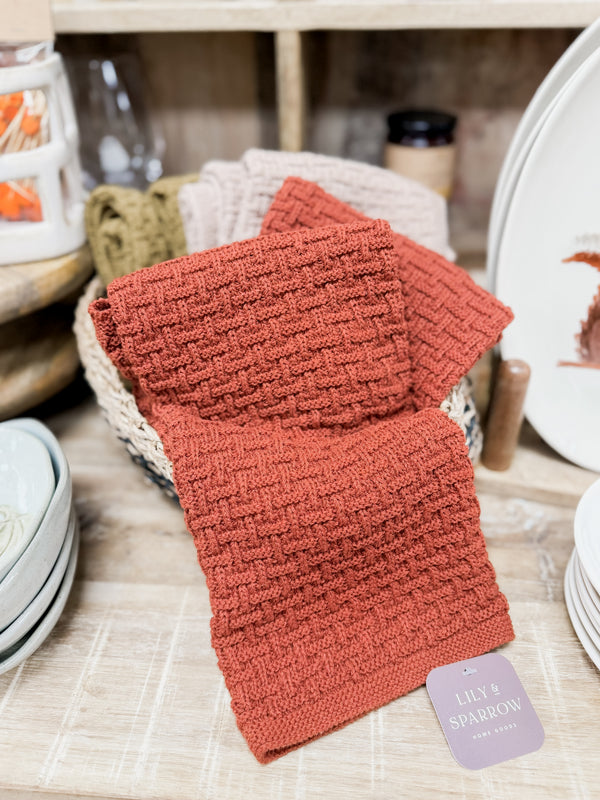Cotton Knit Tea Towel