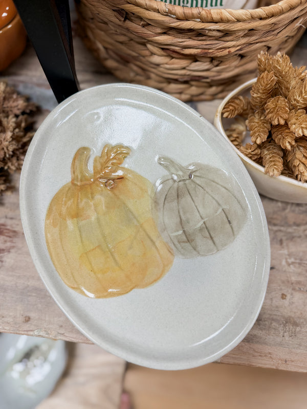 Woodland Harvest Stoneware Platter