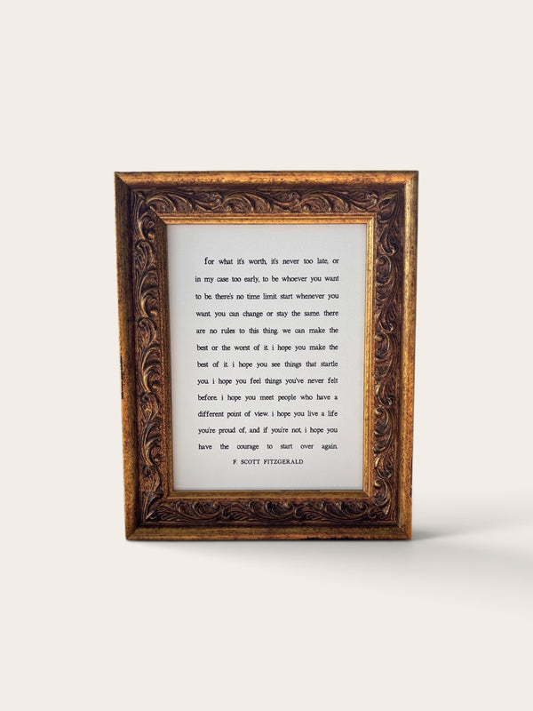 For What It's Worth | Antique Gold Frame