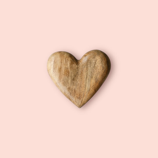 Handcarved Mango Wood Heart